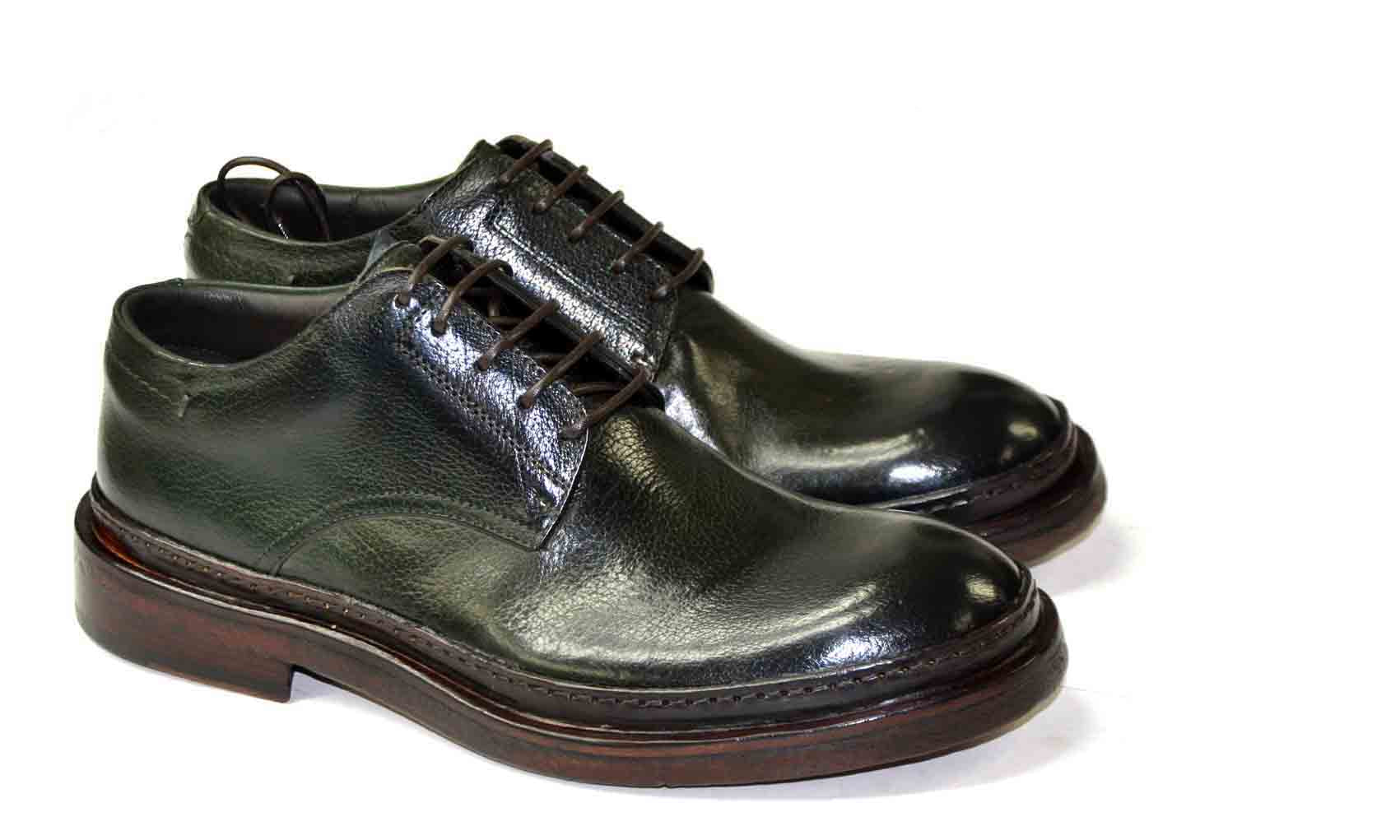 LAST PAIR 45- DARK GREEN DERBY SHOES