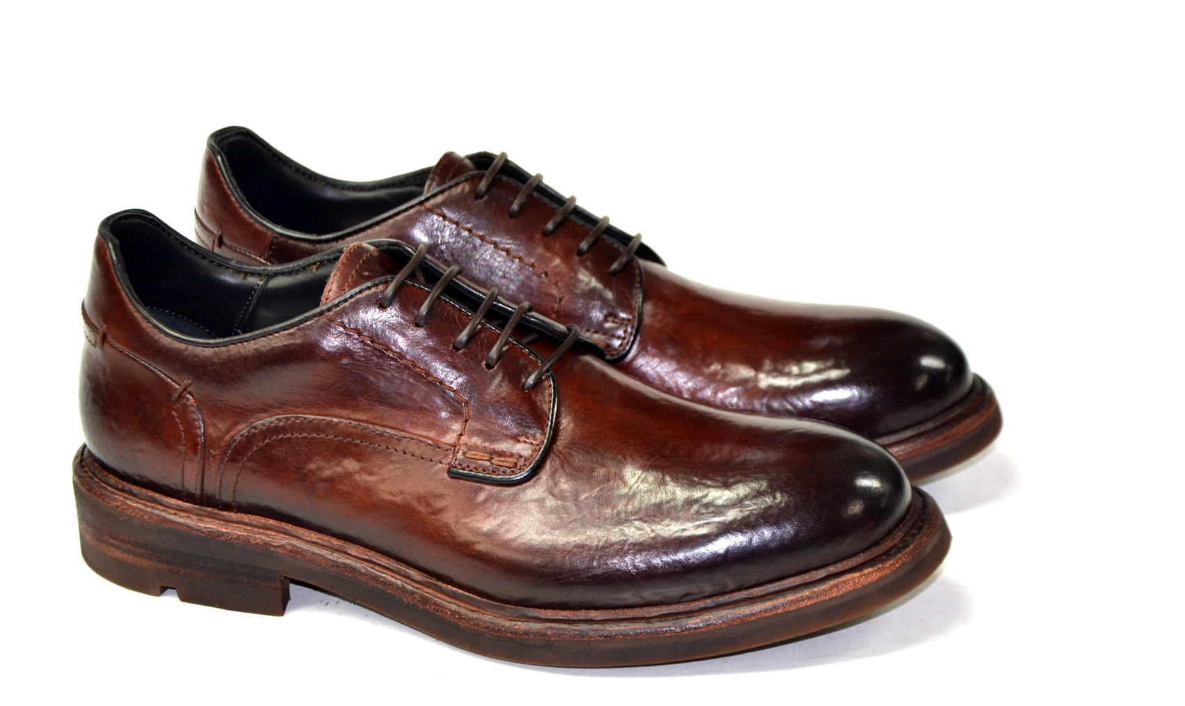 LAST PAIR 44- DERBY SHOES WITH RUBBER SOLE