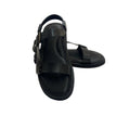 FORTISSIMO BLACK LEATHER SANDALS