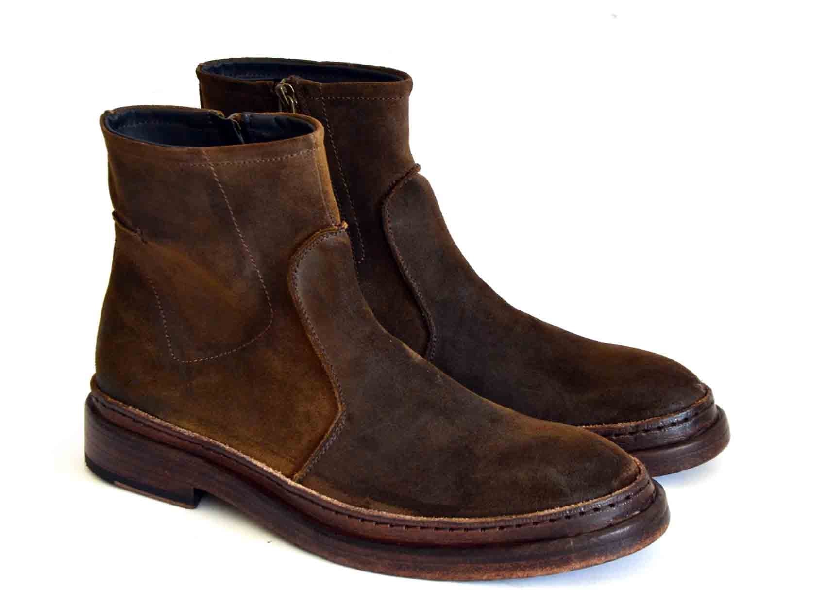 LAST PAIR 41-42-43-SUEDE ANKLE BOOTS