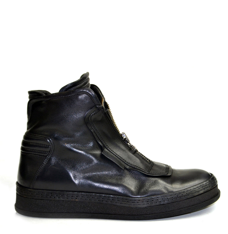 LARRY Black leather sneaker