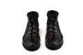 SCOTT Asymmetric black lether sneaker
