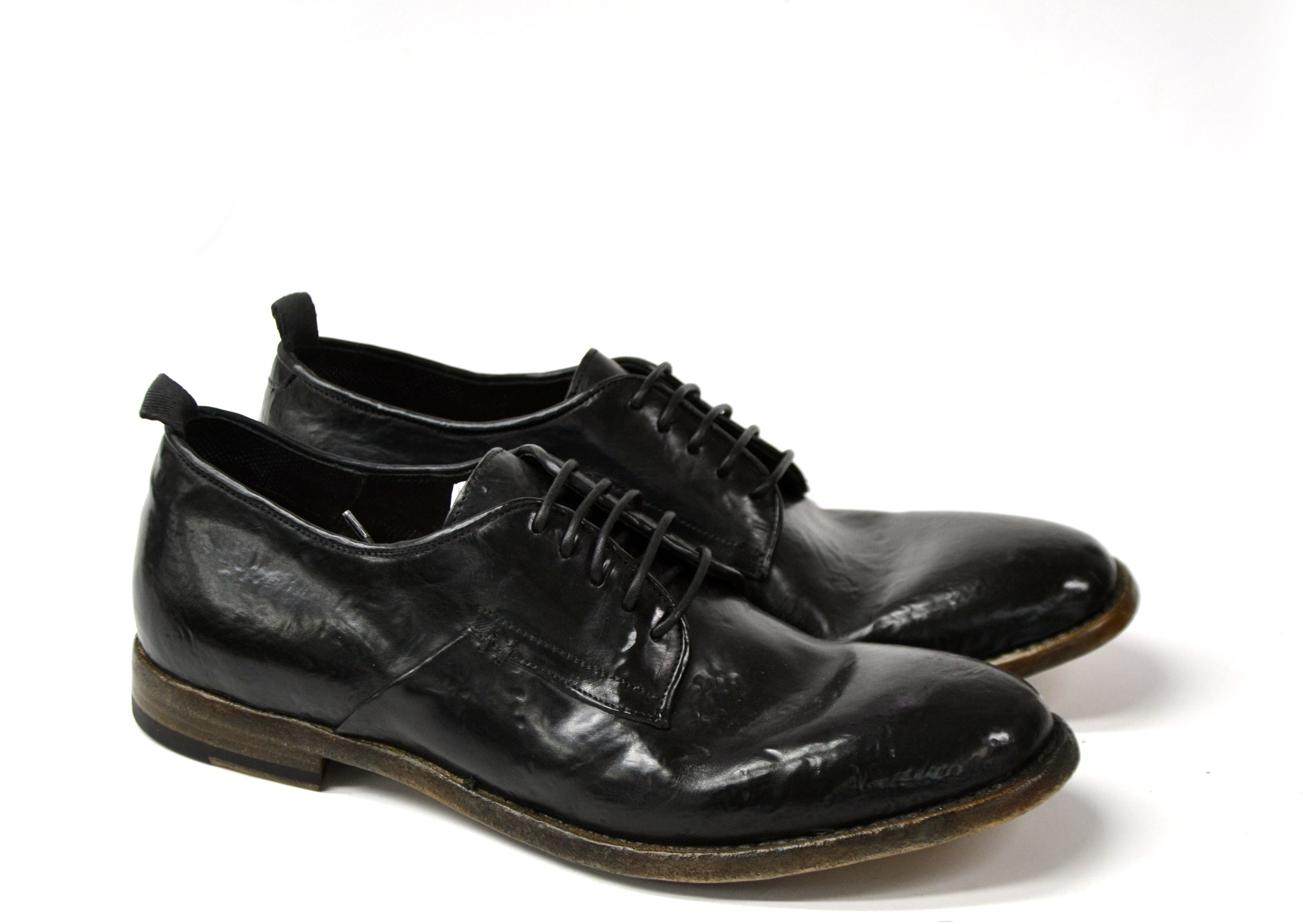 Chandler Black Leather Derby Shoes