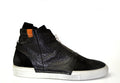 ALEX Front Zipped Black Sneakers