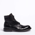 Vince Laced Mid Shoes Natural Horse leather black