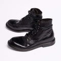 Vince Laced Mid Shoes Natural Horse leather black