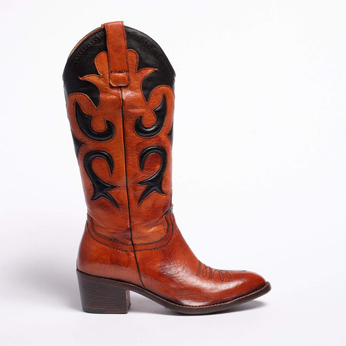 Meg Texan  boot soft buffalo leather Rust-Tdm