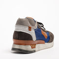 Mundialito Laced Shoes suede and nylon with vacchetta leather insert grey-navy