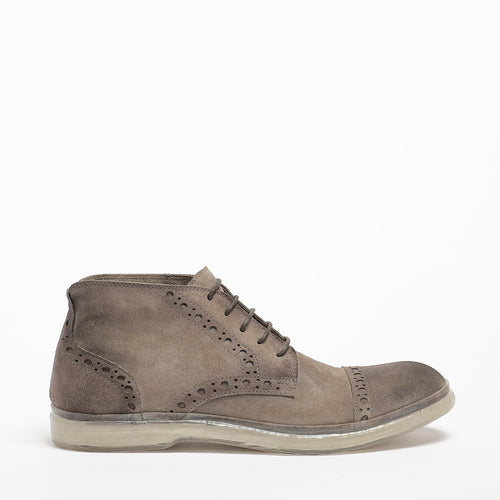 Owen Laced Mid Shoes suede leather pearl_grey