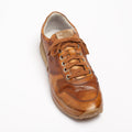 Mr.T Laced Shoes soft natural leather with suede insert cuoio