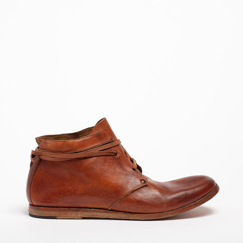 Constantine Laced Mid Shoes natural vacchetta leather cuoio