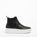 Eve Elastic Mid Shoes soft perforated leather black