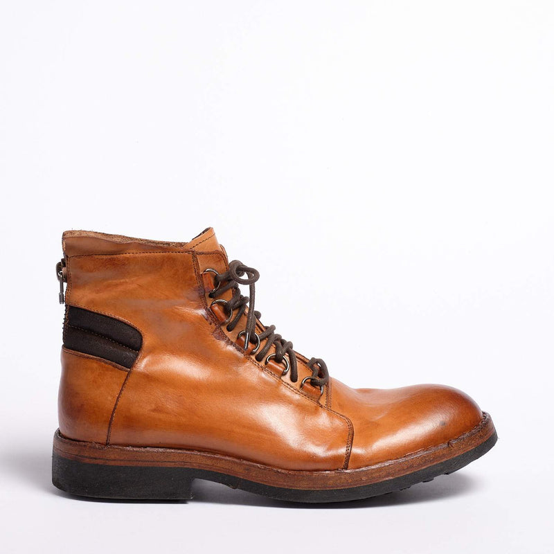 Frank Laced Mid Boot Natural Vacchetta leather cuoio