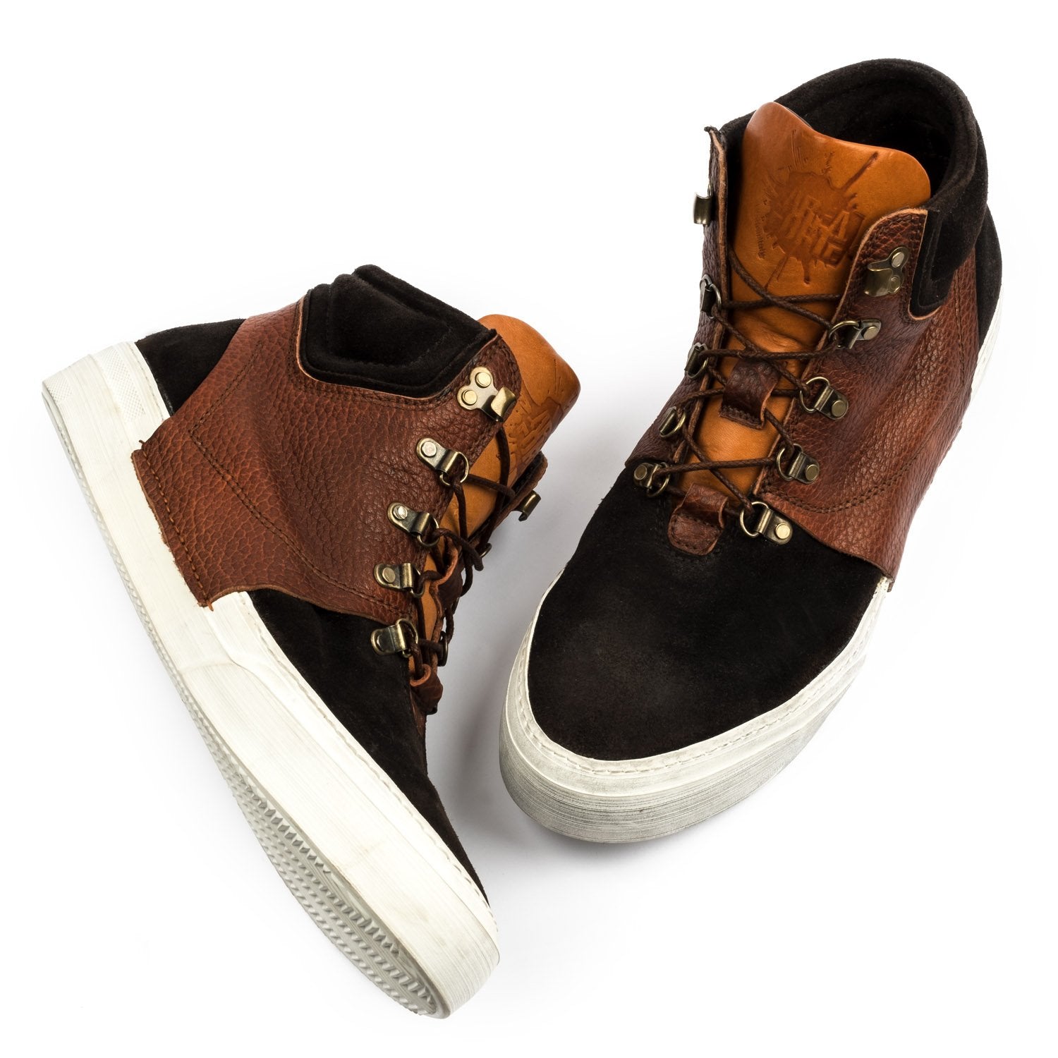 Rochelle Brown Mid Laced Sneakers