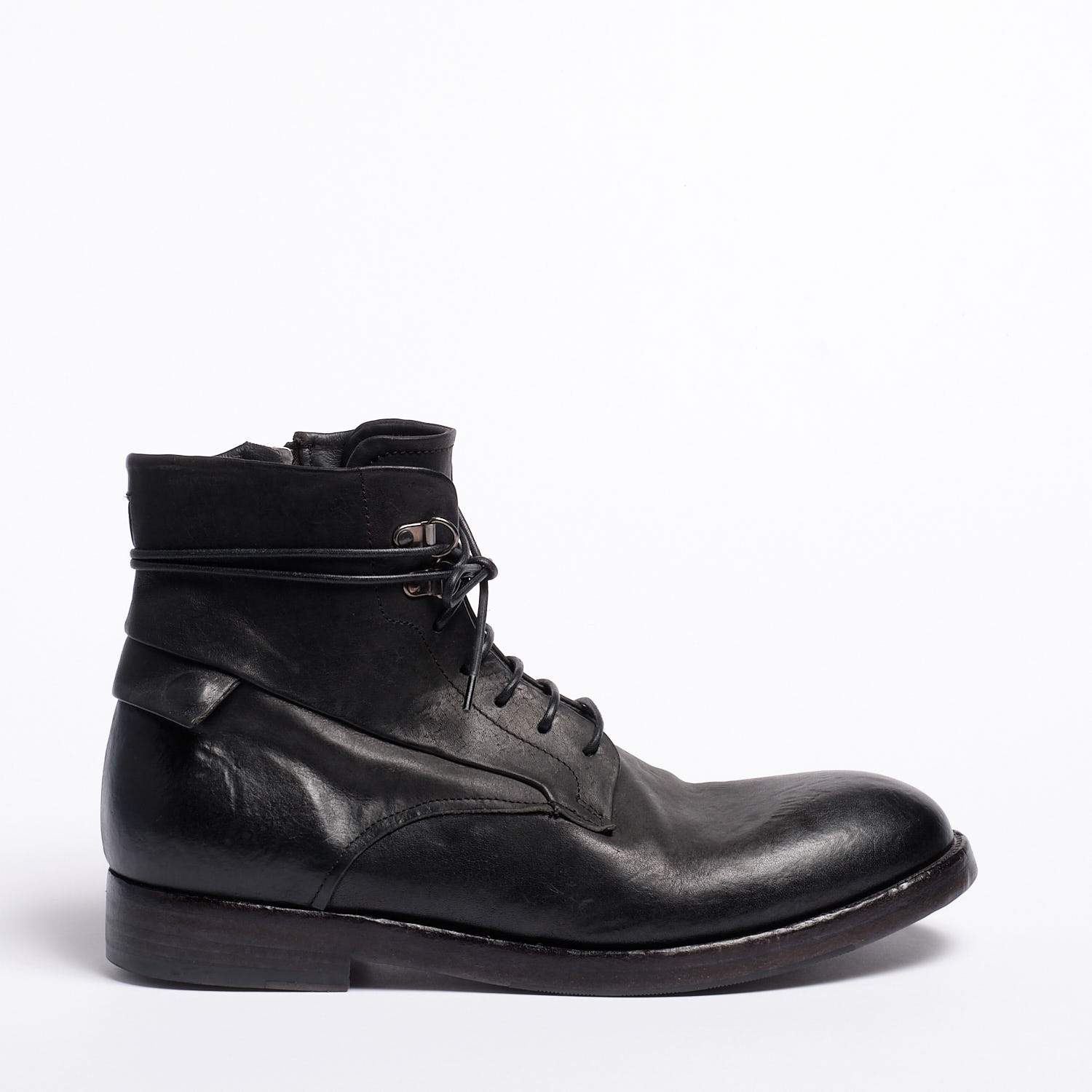 Jody Schnürhalbschuhe Natur Vacchetta Leder schwarz