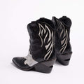 Emmy Texan  boot soft buffalo leather Black-White